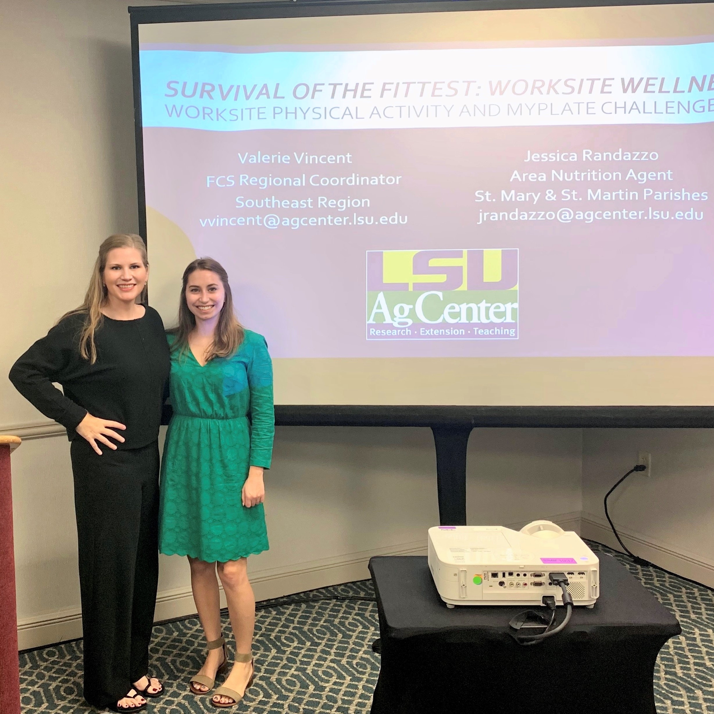 Nutrition agents giving presentation 